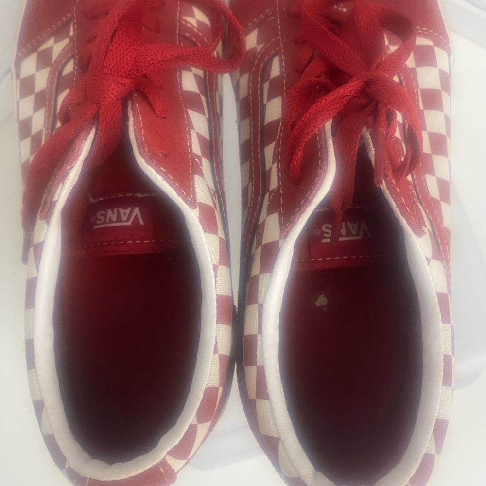 Stylish Van's Red and White Retro  Women's Sneakers Sz. 8.5 women - Picture 3 of 7